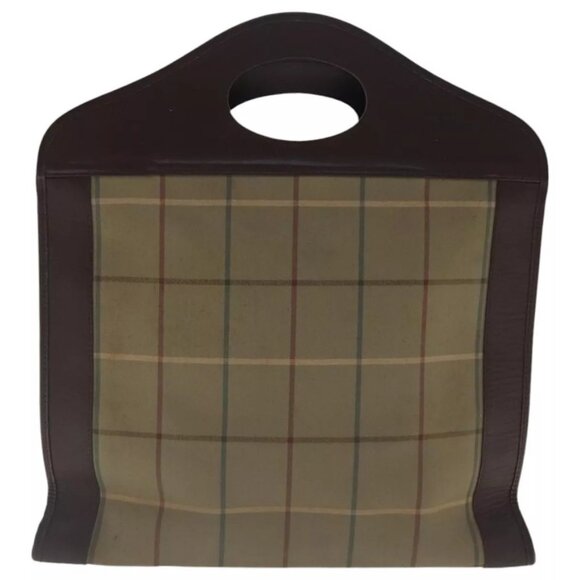 Burberrys Nova Check Hand Bag Canvas Leather Brown Auth bs19196 - Picture 2 of 16